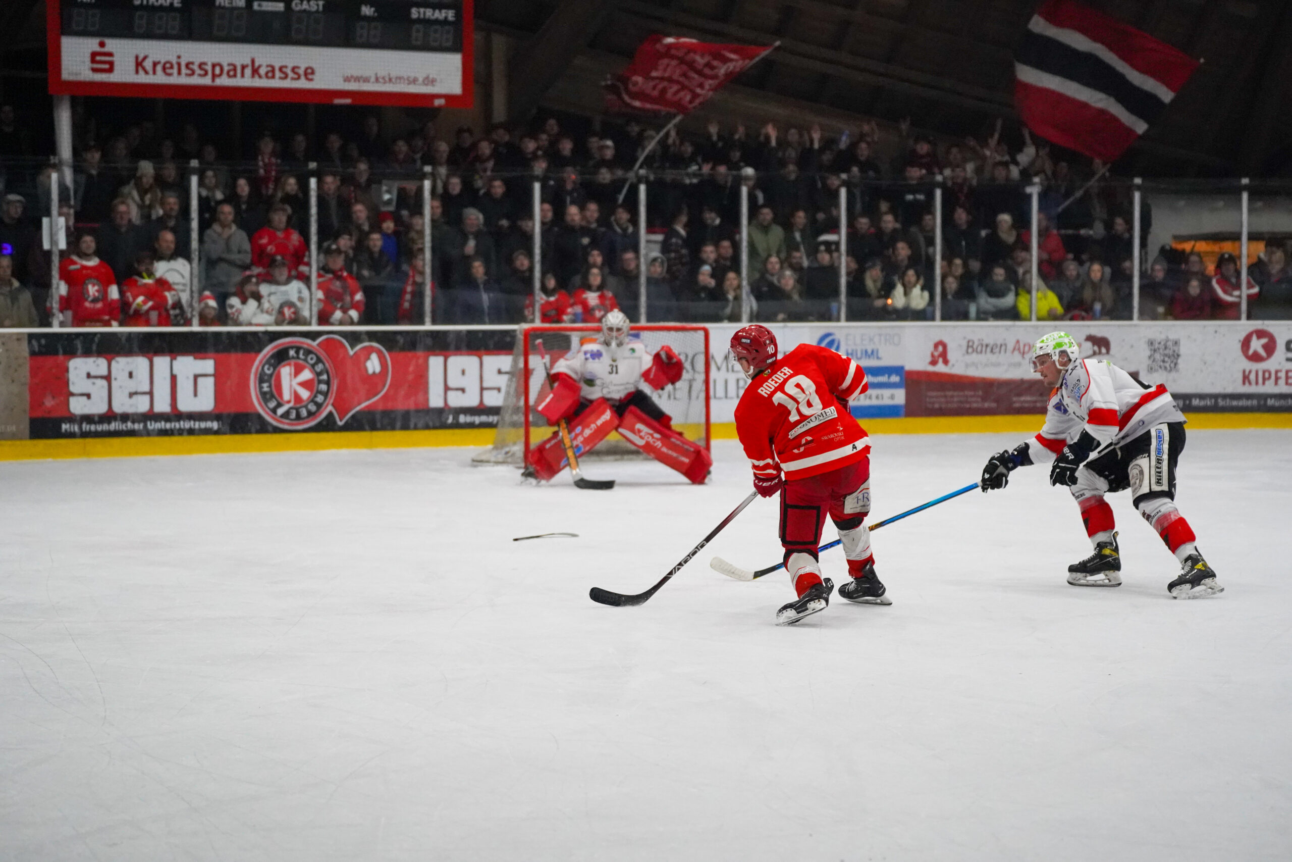 EHC Klostersee – TSV Peißenberg Miners 3:4 nach Verlängerung (2:0, 1:0, 0:3, 0:1)